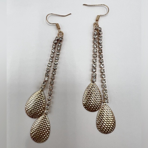 Jewelry - Rhinestone Tassel Earrings